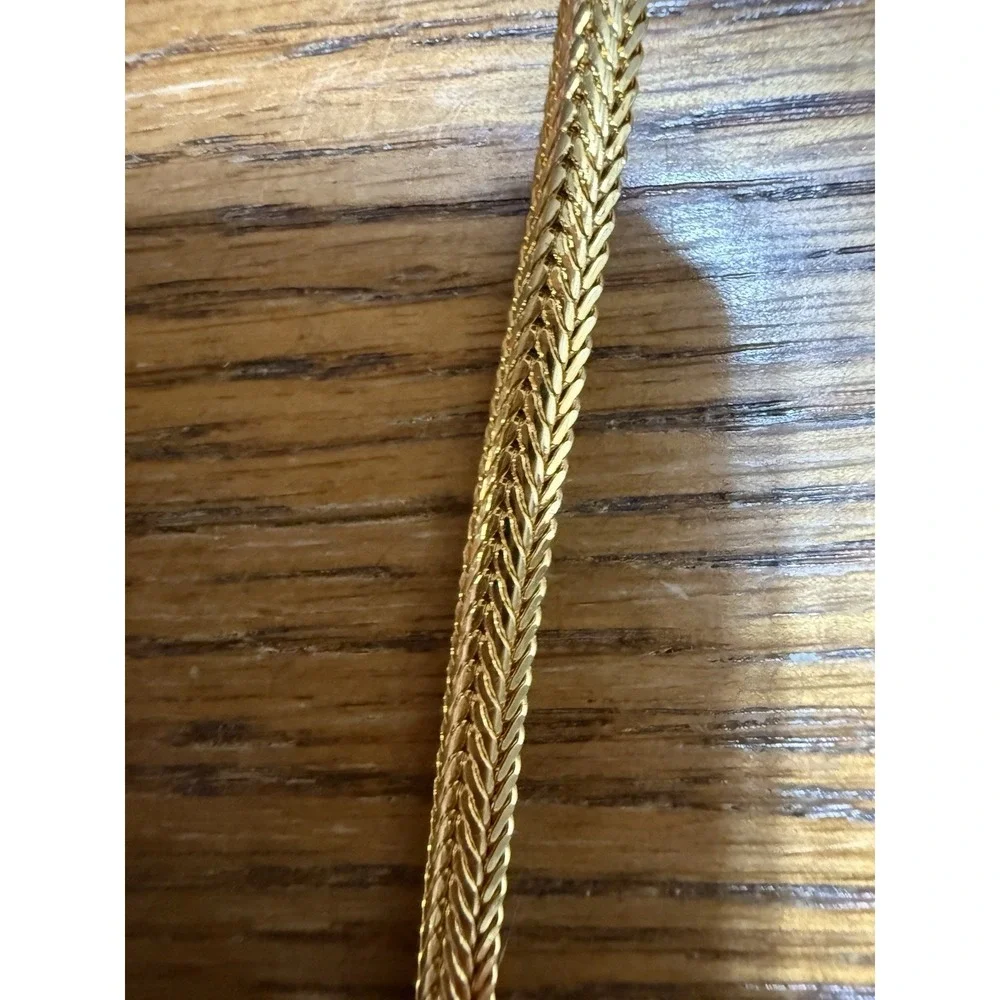 Vintage Vendome Necklace Signed Vendome long gold tone Thick chain necklace 36